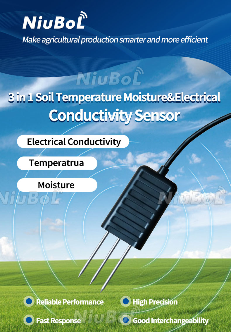 NBL-S-TMC 3-in-1 Soil EC Temperature Moisture Sensor